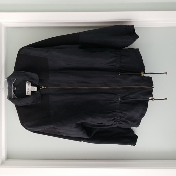 Lavon Jackets & Blazers - Vintage Lavon Silk Windbreaker Jacket Size M Black
